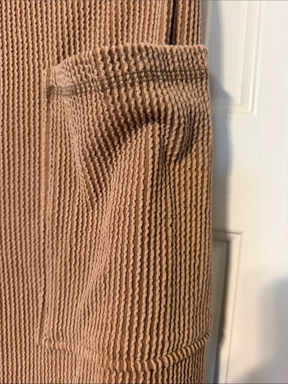 Bibi Wide-Leg Knit Pants in Camel - Picture 3 of 4